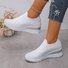 Lässig Unifarben Slip On Blockabsatz Slip On