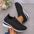 Lässig Unifarben Slip On Blockabsatz Slip On