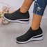 Lässig Unifarben Slip On Blockabsatz Slip On
