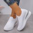 Lässig Unifarben Slip On Blockabsatz Slip On