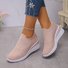 Lässig Unifarben Slip On Blockabsatz Slip On