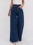 Damen Unifarben Lang Hose Retro Frühling/Herbst Hose