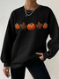 Lässig Rundhals Halloween Sweatshirt