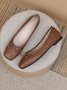 Lässig Unifarben Slip On Flach Ballett