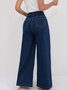 Damen Unifarben Lang Hose Retro Frühling/Herbst Hose