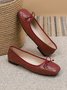 Lässig Unifarben Slip On Flach Ballett