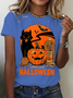 Lässig Halloween Rundhals Kurzarm T-Shirt