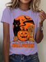 Lässig Halloween Rundhals Kurzarm T-Shirt
