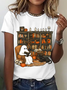 Lässig Halloween Rundhals Kurzarm T-Shirt