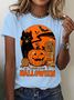 Lässig Halloween Rundhals Kurzarm T-Shirt