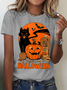 Lässig Halloween Rundhals Kurzarm T-Shirt