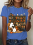 Lässig Halloween Rundhals Kurzarm T-Shirt