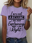Lässig Textbriefe Rundhals Kurzarm T-Shirt
