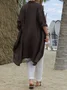 Damen Frühling/Herbst Oberbekleidung Retro Nahtverarbeitung Unifarben Dreiviertelärmel Wickeln Jacke