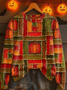 Lässig Rundhals Halloween (Kürbis) Sweatshirt Print