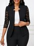 Damen Frühling/Herbst Oberbekleidung Lässig Geblümt Langarm Stehkragen Jacke
