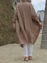 Damen Frühling/Herbst Oberbekleidung Retro Nahtverarbeitung Unifarben Dreiviertelärmel Wickeln Jacke