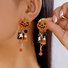 Halloween Ohrringe Kürbis Gothisch Quaste Damen Ohrringe