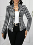 Damen Frühling/Herbst Oberbekleidung Lässig Geometrisch Langarm Stehkragen Jacke