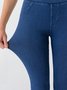 Damen Unifarben Lässig Alle Jahreszeiten Nahtverarbeitung Lang Leggings