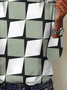 Retro Rundhals Geometrisch Sweatshirt