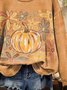Retro Rundhals Halloween (Kürbis) Sweatshirt