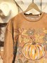 Retro Rundhals Halloween (Kürbis) Sweatshirt