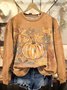 Retro Rundhals Halloween (Kürbis) Sweatshirt