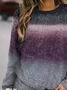 Lässig Rundhals Abstrakt Sweatshirt Print