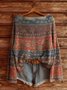 Damen Ethnisch Langarm Bequem Retro Pullover