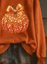 Retro Rundhals Halloween (Kürbis) Sweatshirt