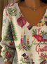 Damen Baumwolle Weihnachten Langarm Bequem Lässig Pullover