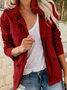 Damen Frühling/Herbst Oberbekleidung Retro Nahtverarbeitung Unifarben Langarm Stehkragen Jacke