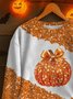 Retro Rundhals Halloween (Kürbis) Sweatshirt