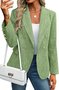 Damen Unifarben Frühling/Herbst Oberbekleidung Lässig Langarm Schalkragen Regelmäßig Blazer