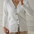 Damen Baumwolle Unifarben Langarm Bequem Lässig Pullover