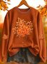 Retro Rundhals Ahornblatt Sweatshirt