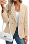 Damen Unifarben Frühling/Herbst Oberbekleidung Lässig Langarm Schalkragen Regelmäßig Blazer