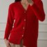 Damen Baumwolle Unifarben Langarm Bequem Lässig Pullover