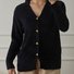 Damen Baumwolle Unifarben Langarm Bequem Lässig Pullover