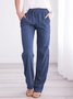 Damen Unifarben Lang Hose Lässig Frühling/Herbst Hose