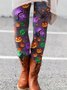 Damen Kariert Retro Alle Jahreszeiten Lang Leggings