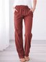 Damen Unifarben Lang Hose Lässig Frühling/Herbst Hose