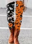 Damen Kariert Retro Alle Jahreszeiten Lang Leggings