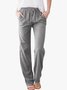 Damen Unifarben Lang Hose Lässig Frühling/Herbst Hose