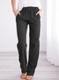Damen Unifarben Lang Hose Lässig Frühling/Herbst Hose