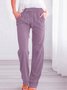 Damen Unifarben Lang Hose Lässig Frühling/Herbst Hose