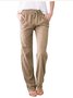 Damen Unifarben Lang Hose Lässig Frühling/Herbst Hose