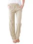 Damen Unifarben Lang Hose Lässig Frühling/Herbst Hose