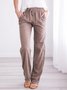 Damen Unifarben Lang Hose Lässig Frühling/Herbst Hose